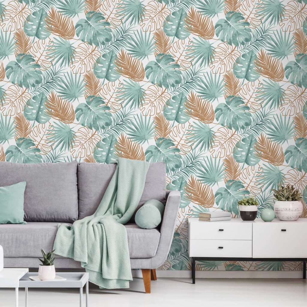 DUTCH WALLCOVERINGS Тапет, листа на монстера, зелен