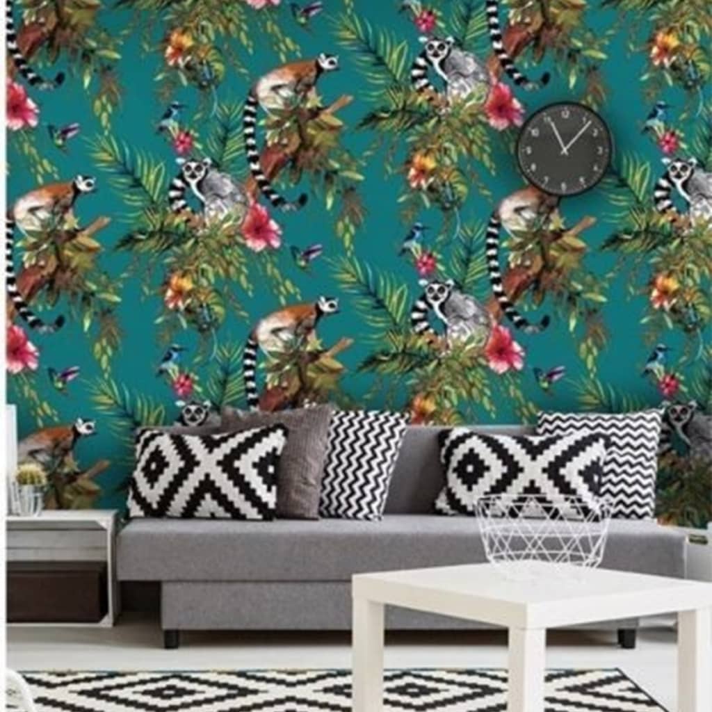 DUTCH WALLCOVERINGS Тапет Лемур, зелен, 12402