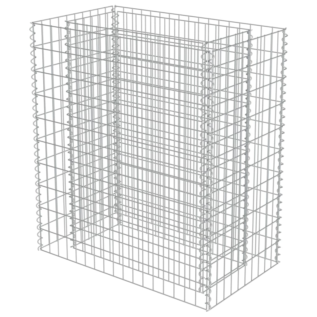 Габион повдигната леха, поцинкована стомана, 90x50x100 cм