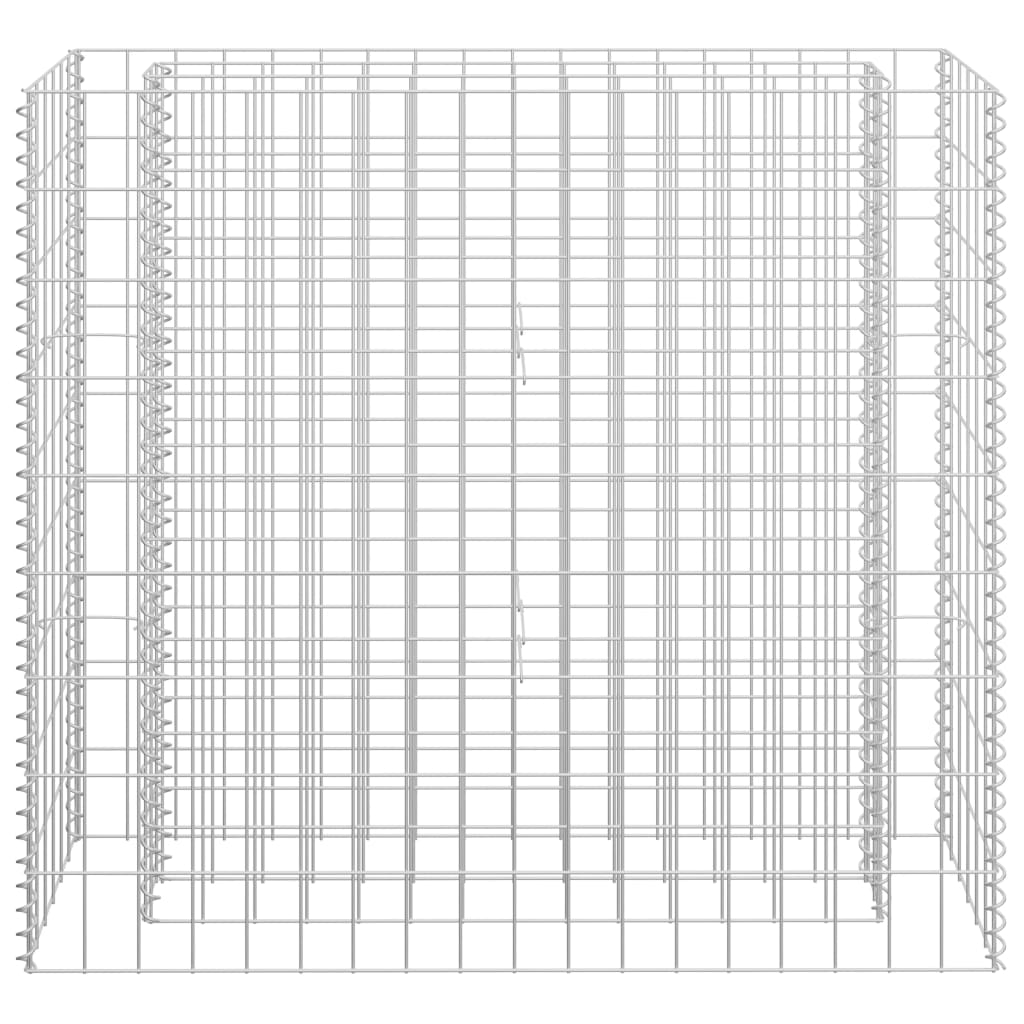 Габион повдигната леха, поцинкована стомана, 90x30x90 cм