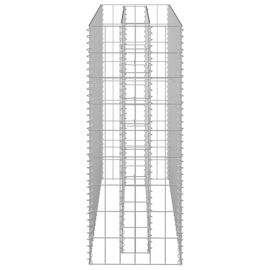 Габион повдигната леха, поцинкована стомана, 90x30x90 cм