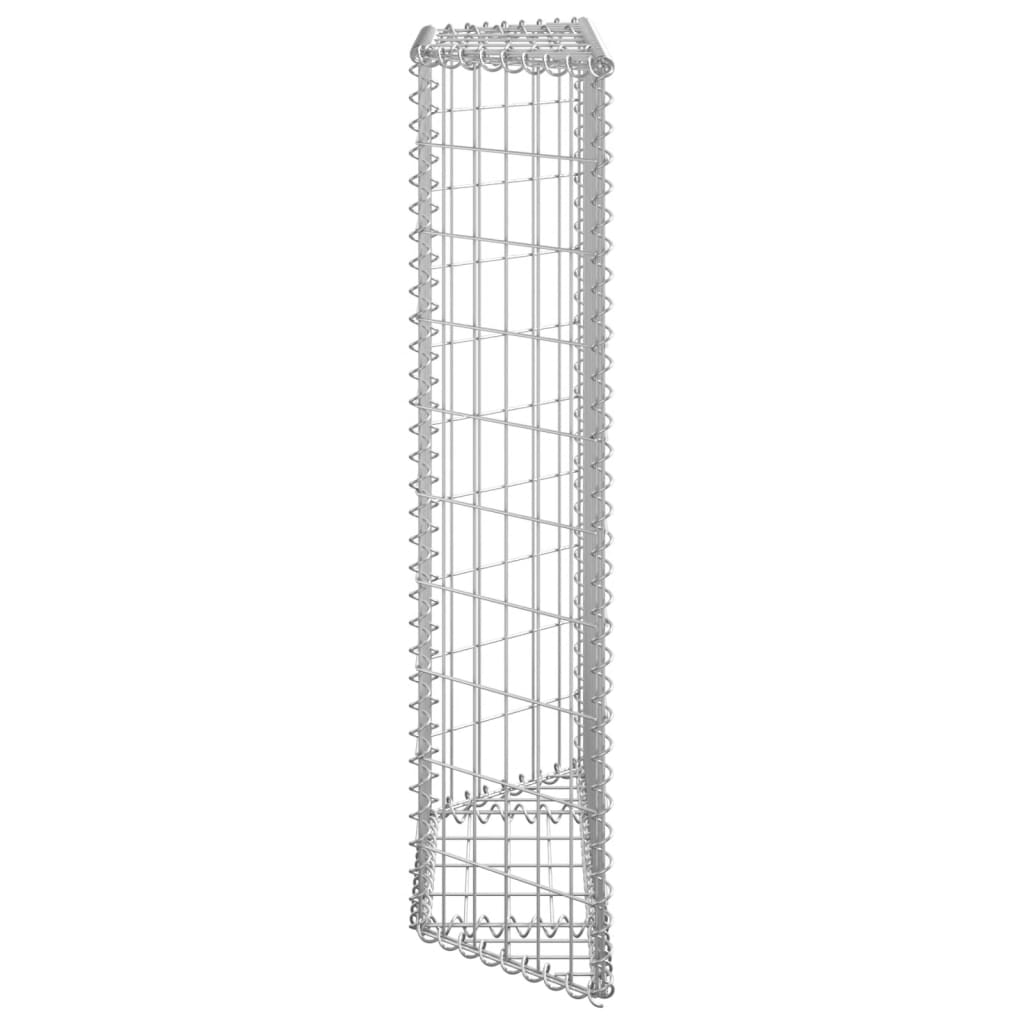 Габион повдигната леха трапец поцинкована стомана 80x20x100 см