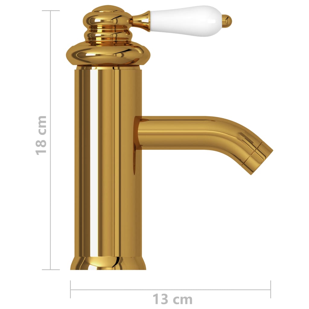 Смесител за баня, златист, 130x180 мм