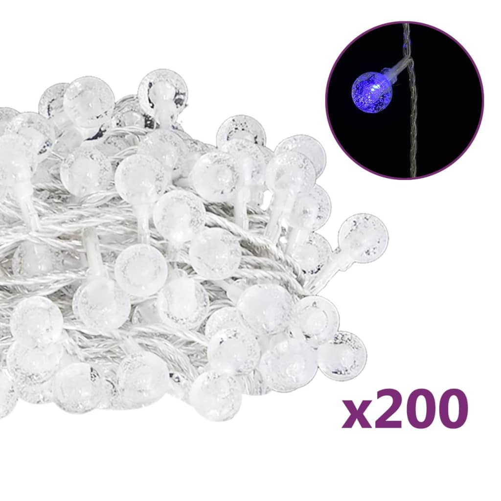 Светещи топки стрингове 20 м 200 LED сини 8 функции