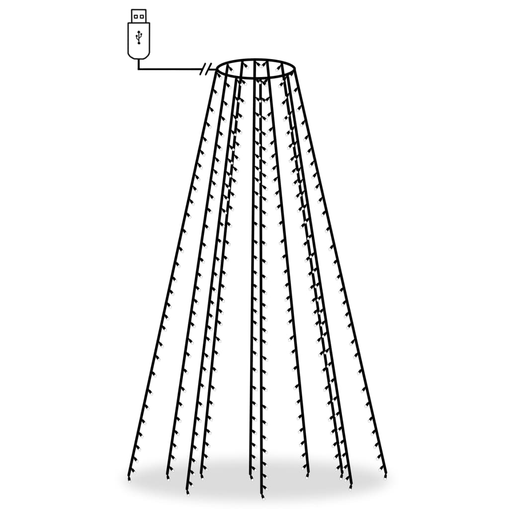 Коледни лампички за елха тип мрежа, 250 LED, сини, 250 см