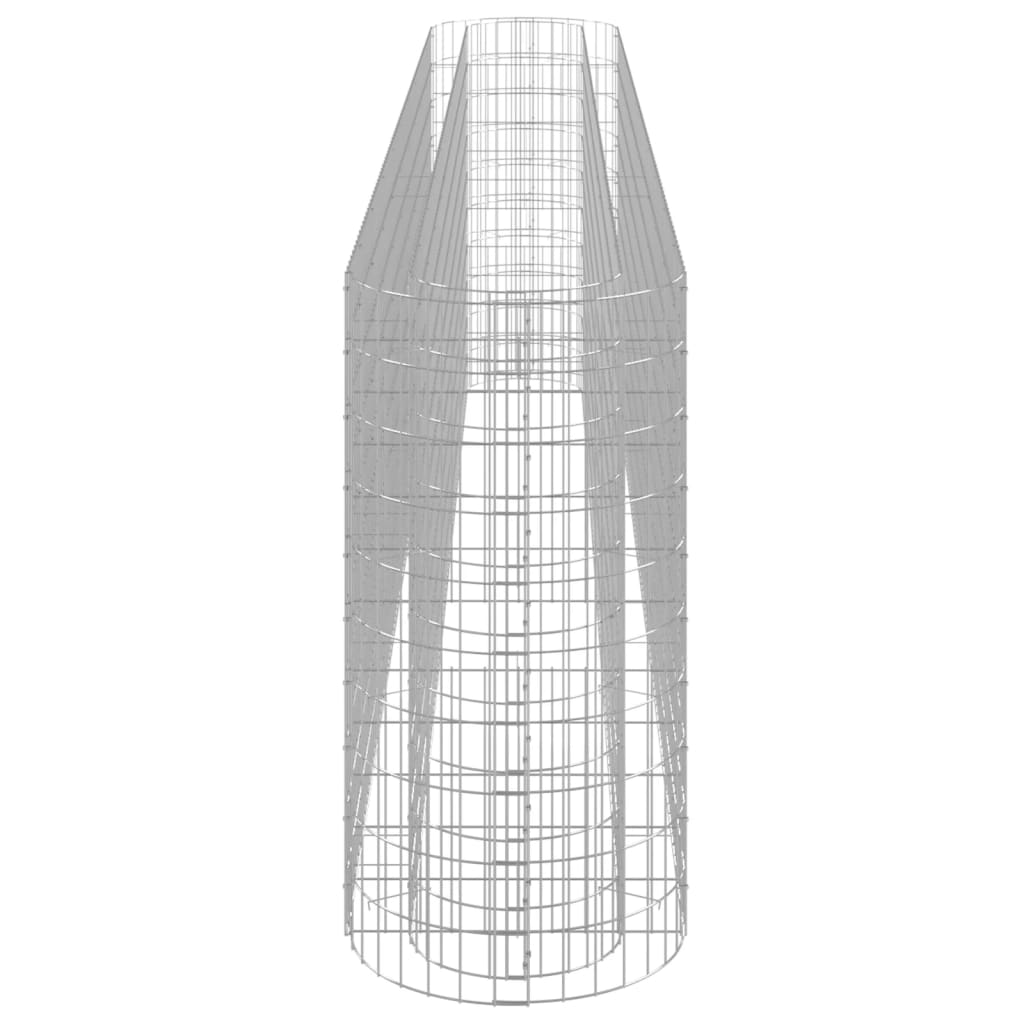 Габион повдигната леха, поцинковано желязо, 400x50x100 cм