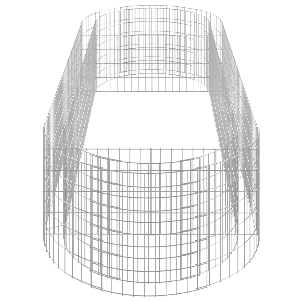 Габион повдигната леха, поцинковано желязо, 300x100x50 cм