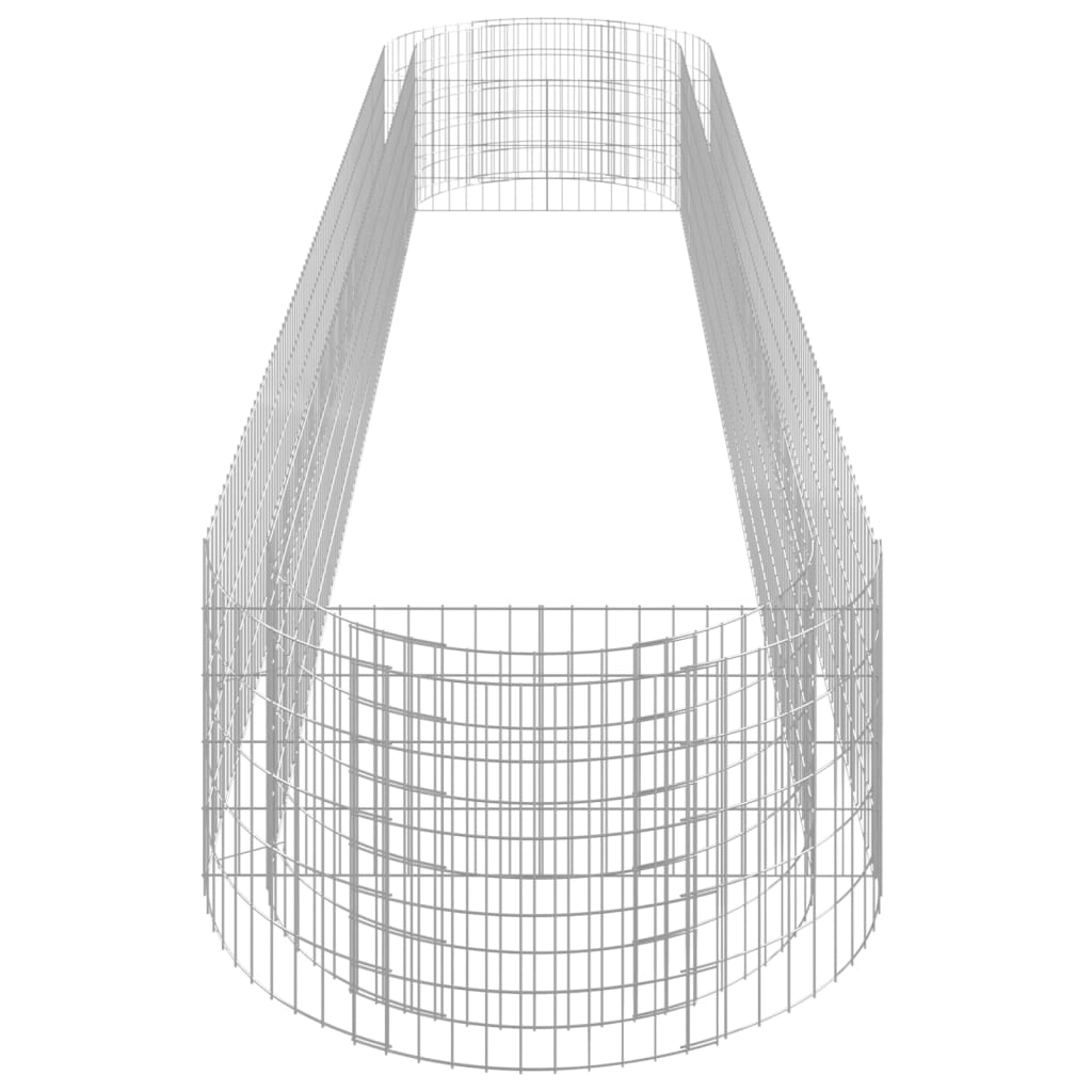 Габион повдигната леха, поцинковано желязо, 500x100x50 cм